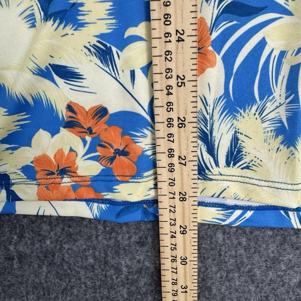 NWT Robert Graham UPF 50+ Performance Sun Shirt XL Tropical Forest Azure Blue